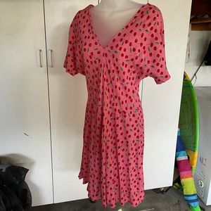 Zara Printed cherry dress